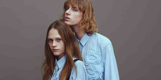 Diverse individuals showcasing gender-neutral fashion styles.
