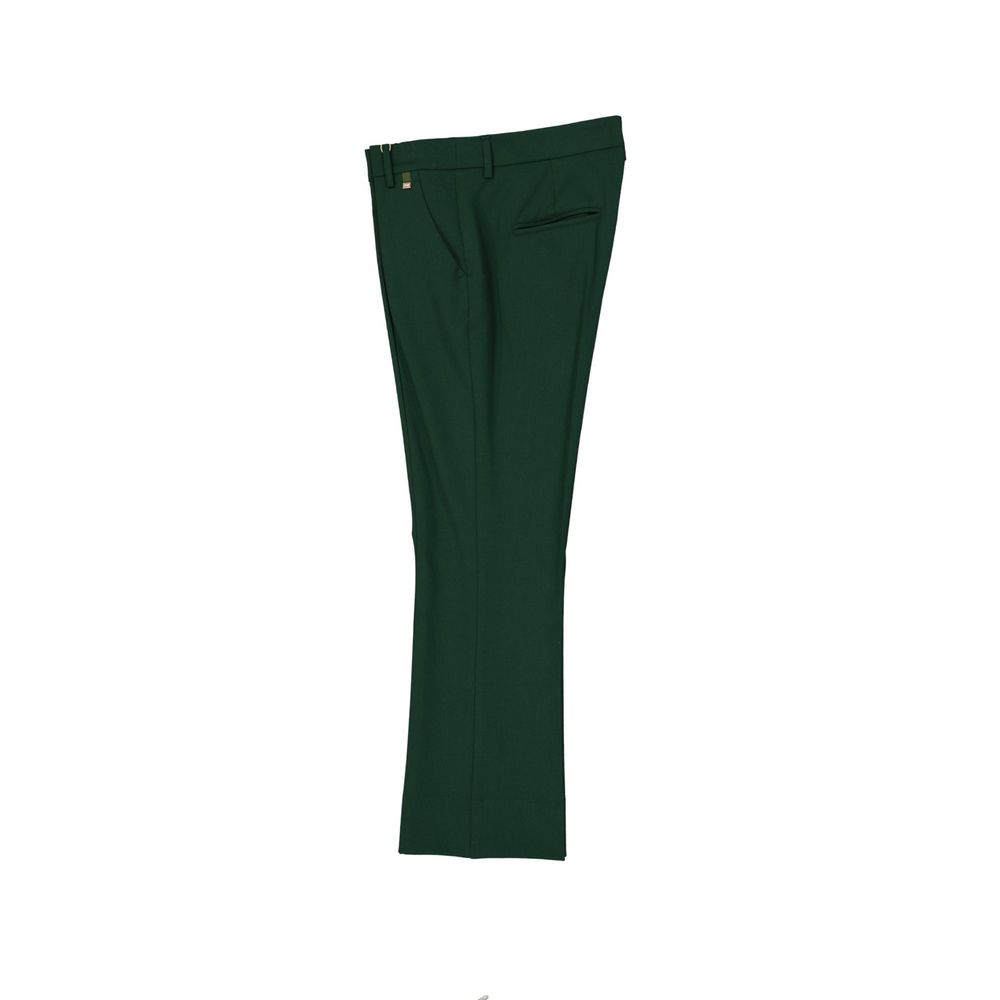 Bicolor Elastane Cropped Pants