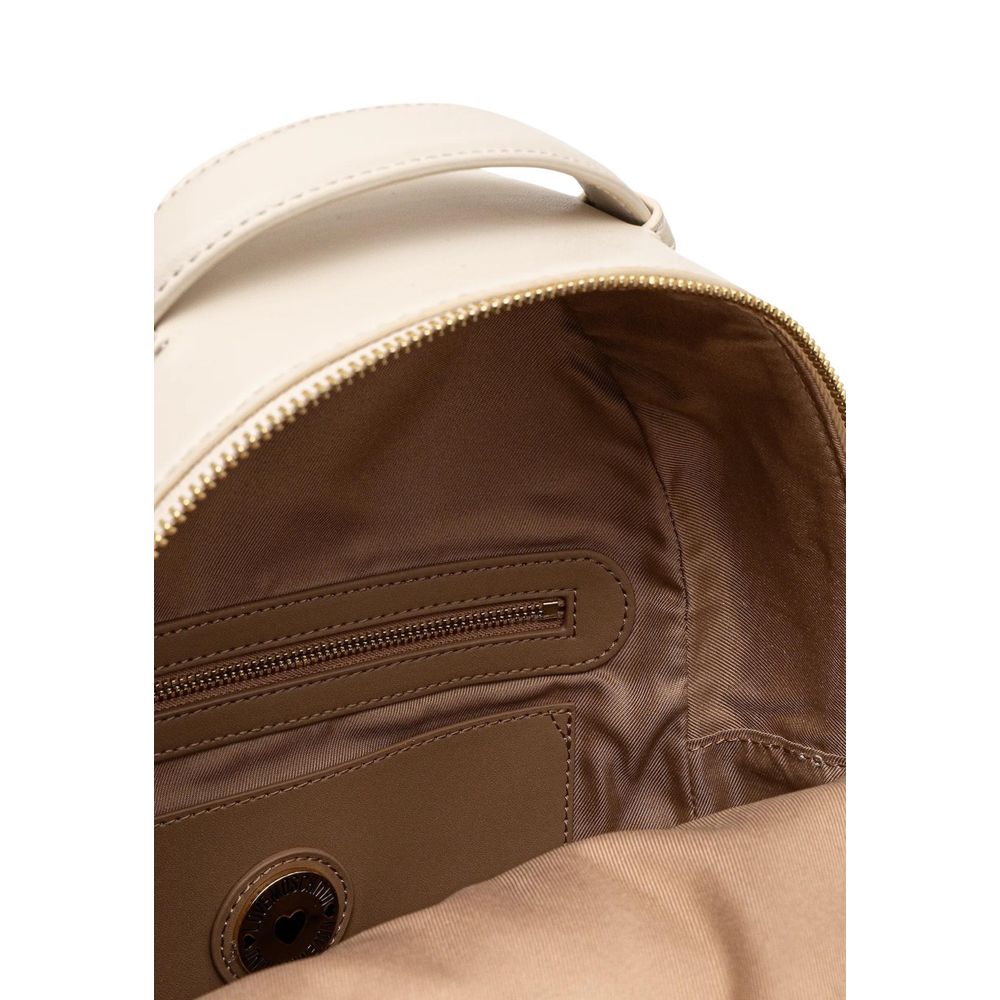 Beige Polyethylene Backpack