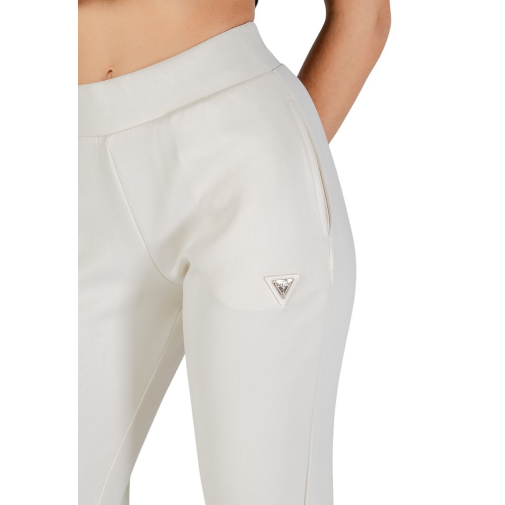 Cream Polyester Joggers (Workout Pants)