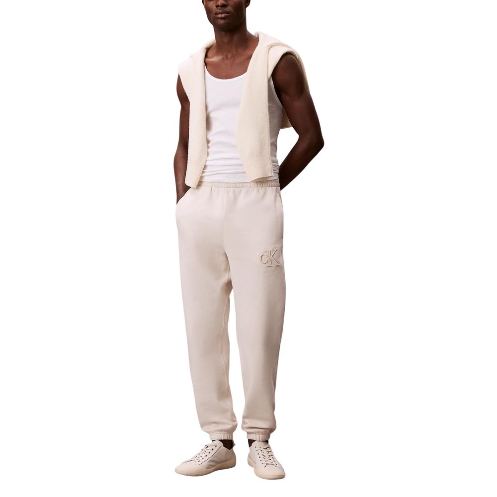 Beige Cotton Joggers (Workout Pants)