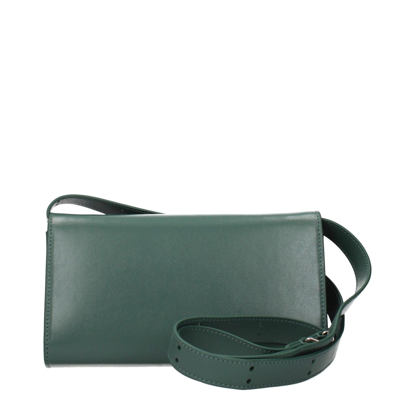 Green Leather Clutch Bag