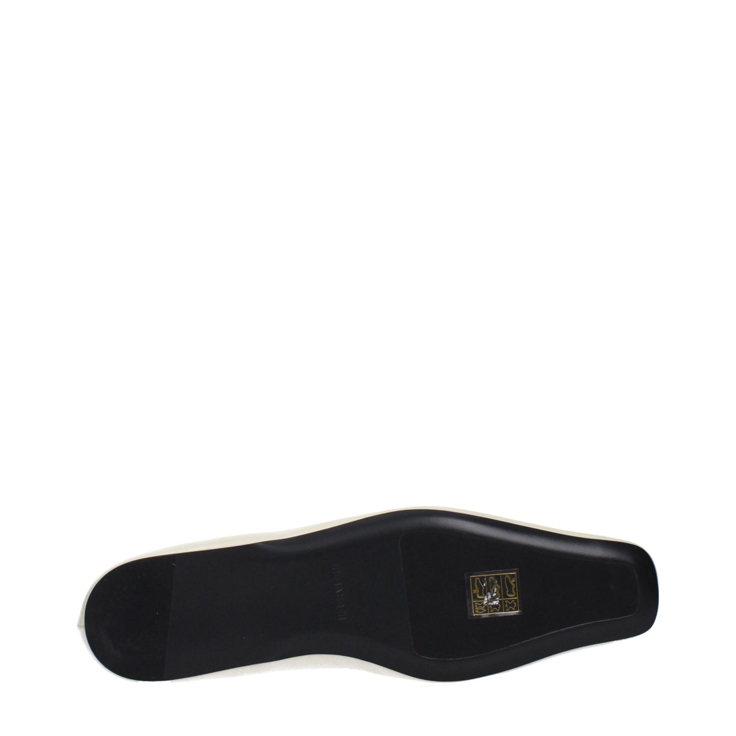Beige Leather Ballet Flats