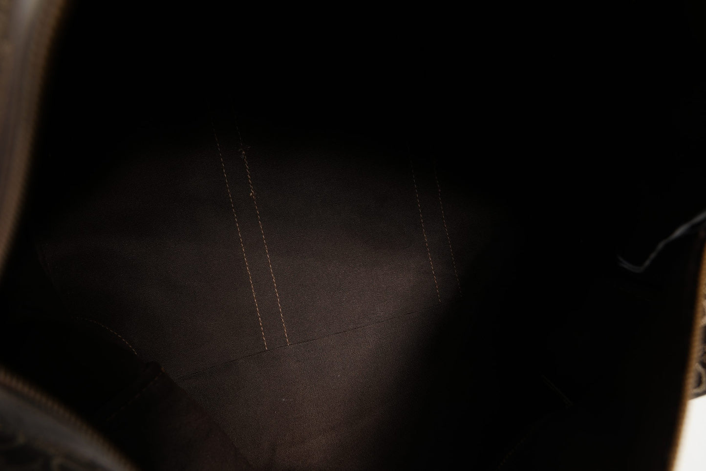 Dark brown and Gold logo duffel