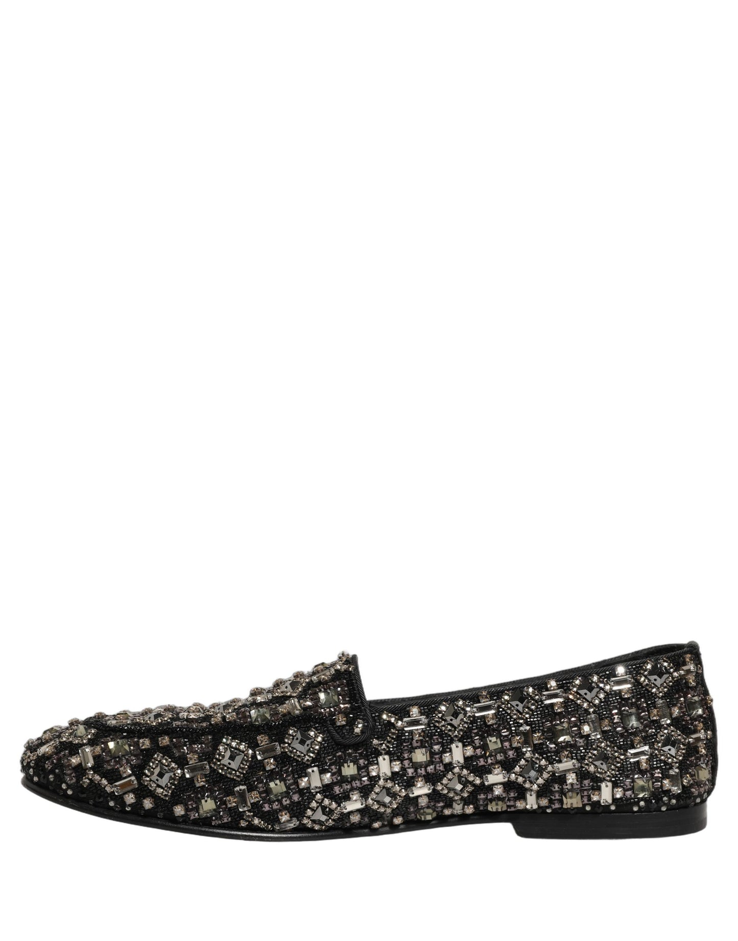 Silver Leather Logo Slip On Loafers Shoes