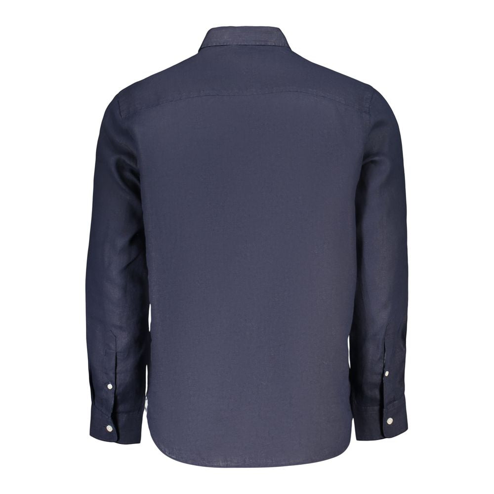 Blue Linen Dress Shirt