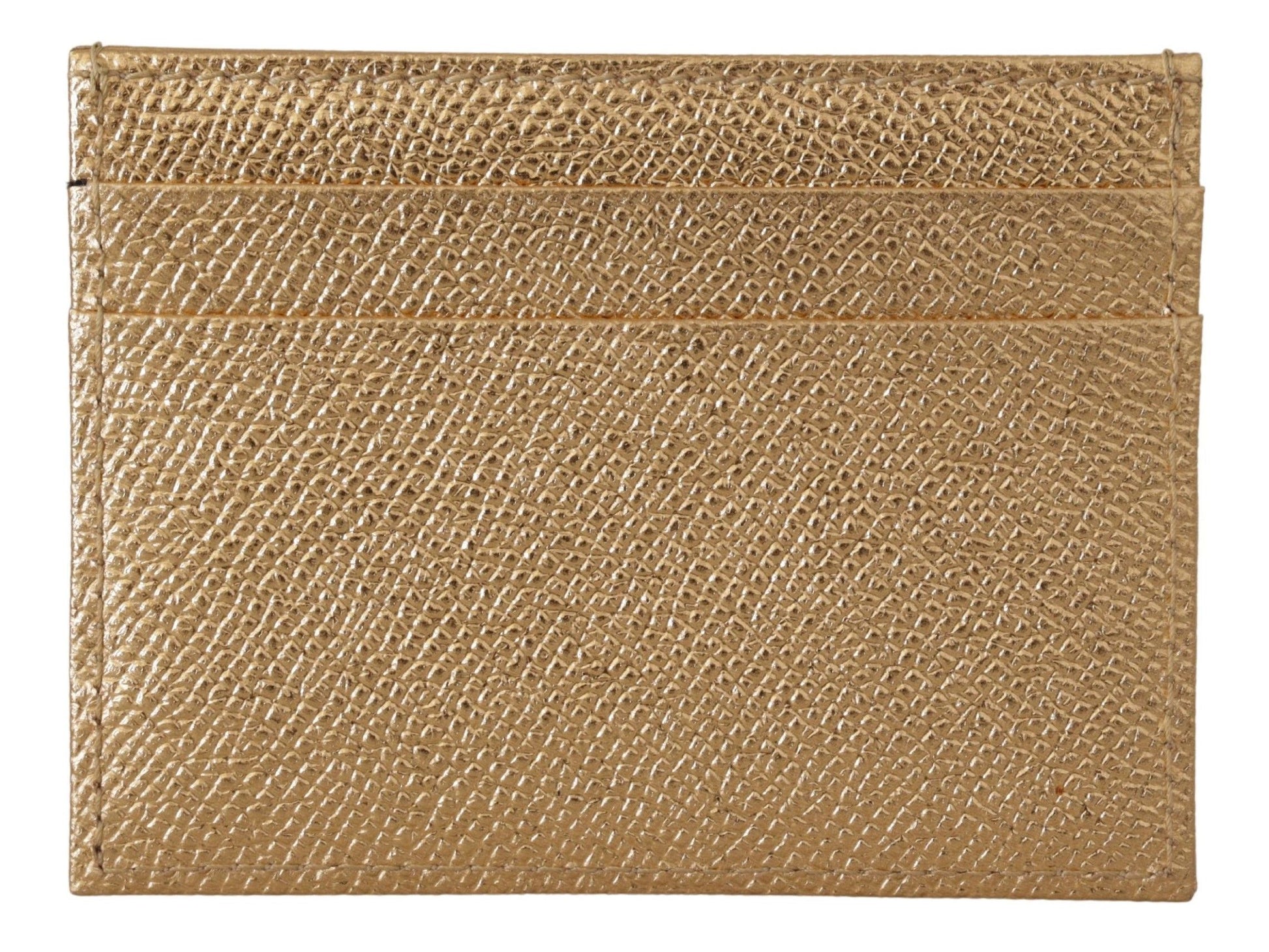 Gold Leather #DGLovesLondon Women Cardholder Case Wallet