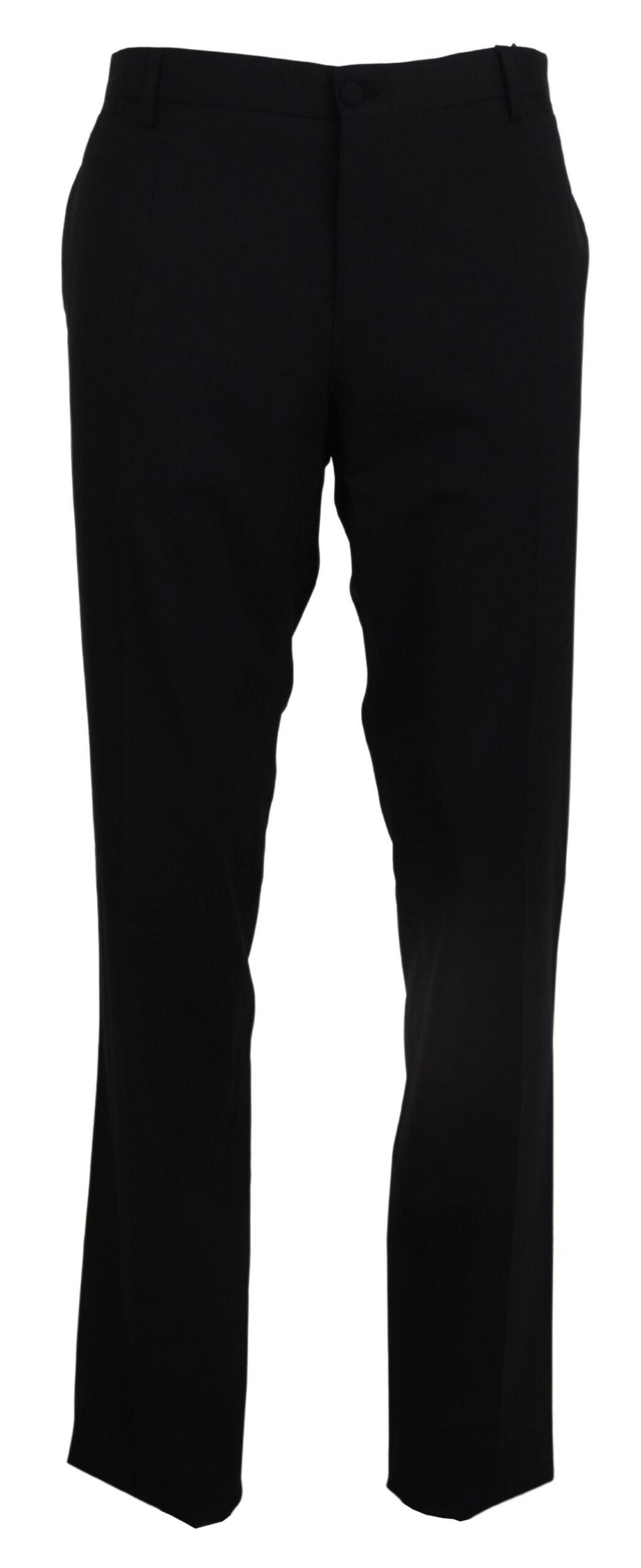 Black Wool Stretch Dress Formal Slim Fit Pant