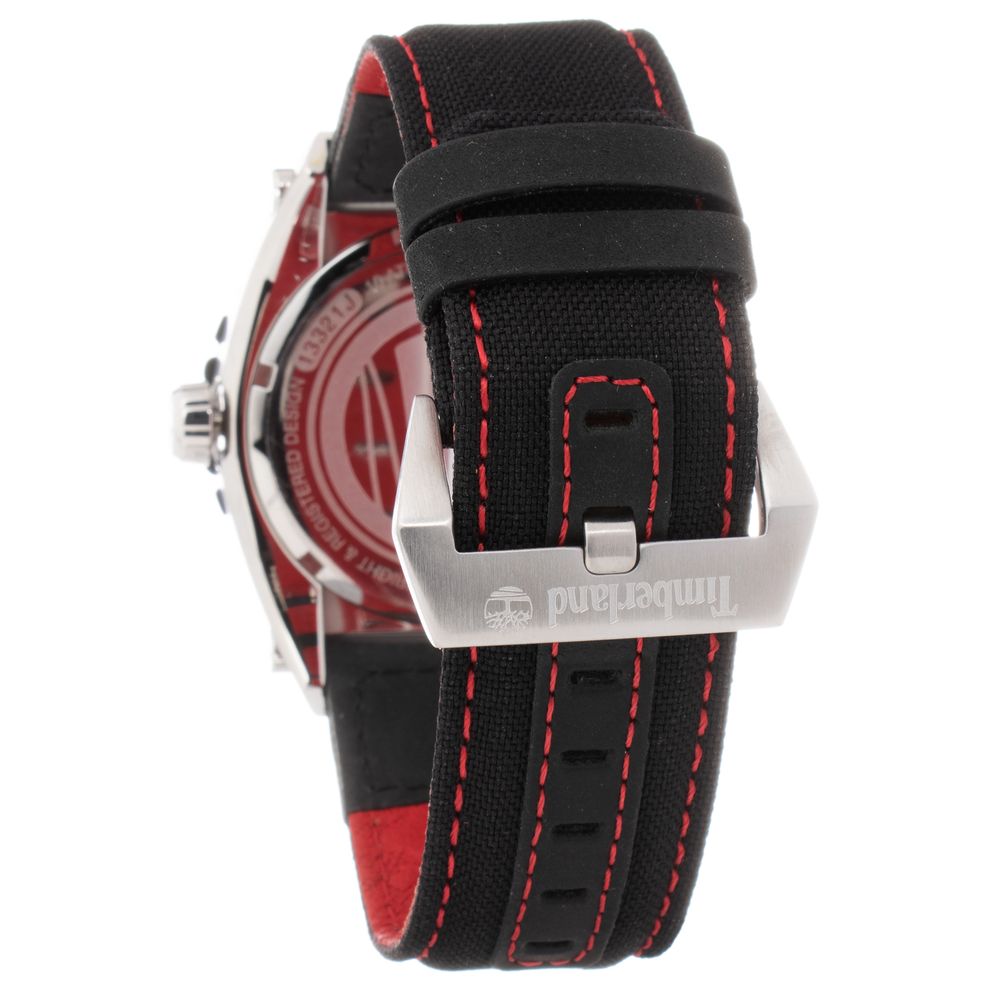 Black Leather Sport Watch