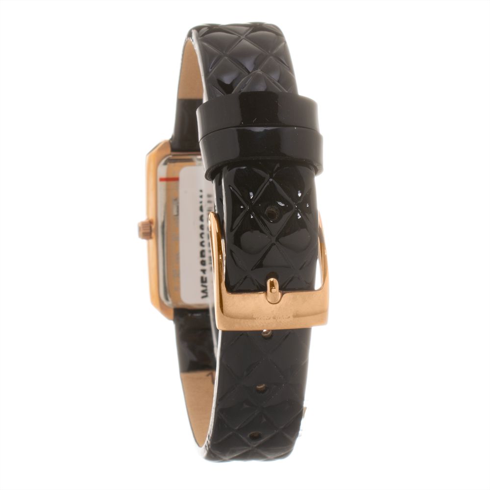 Black Leather Dress Watch