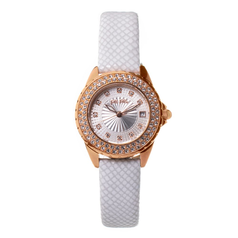White Leather Dress Watch