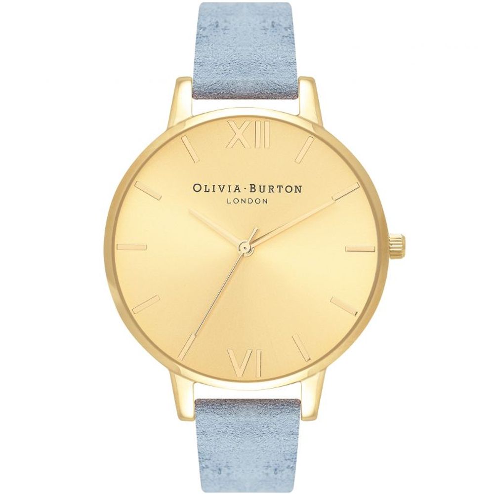 Blue Artificial Leather Dress Watch