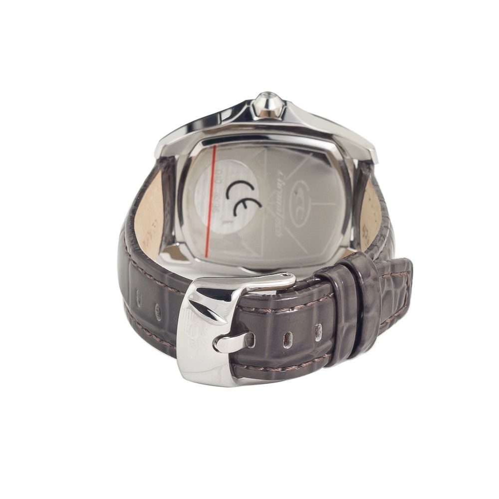 Black Leather Dress Watch