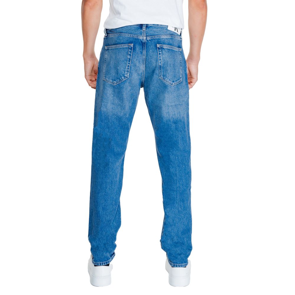 Light Blue Cotton Relaxed Fit Jeans