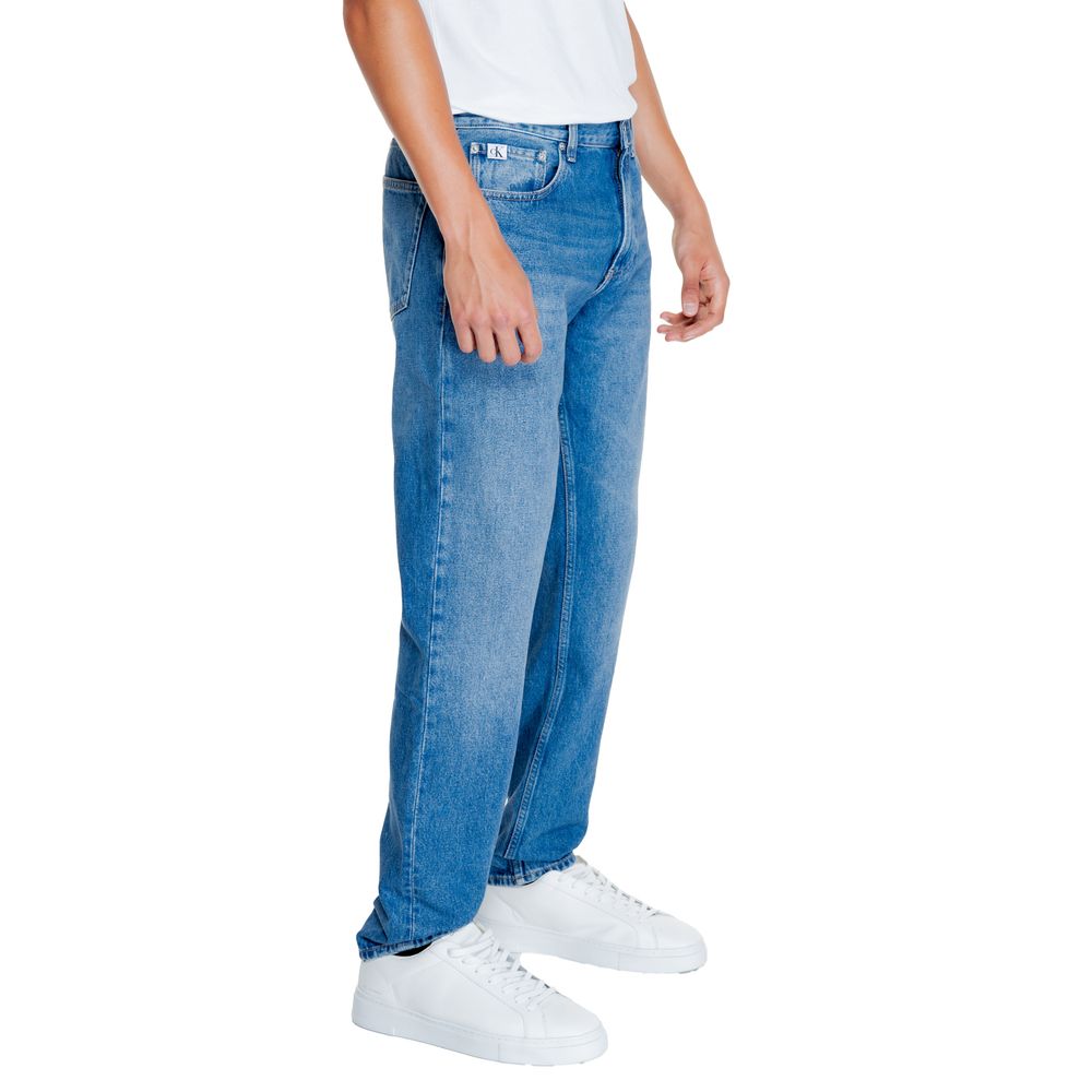 Light Blue Cotton Relaxed Fit Jeans