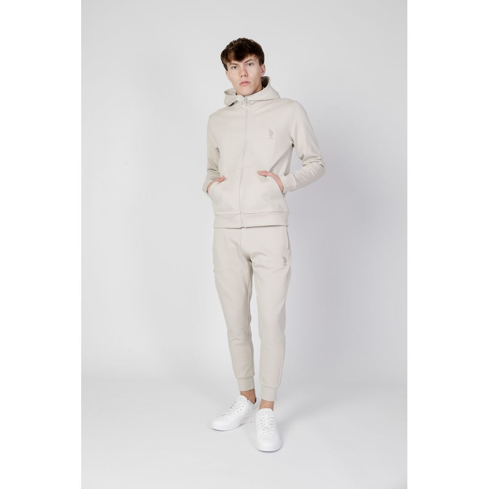 Beige Cotton Hoodie