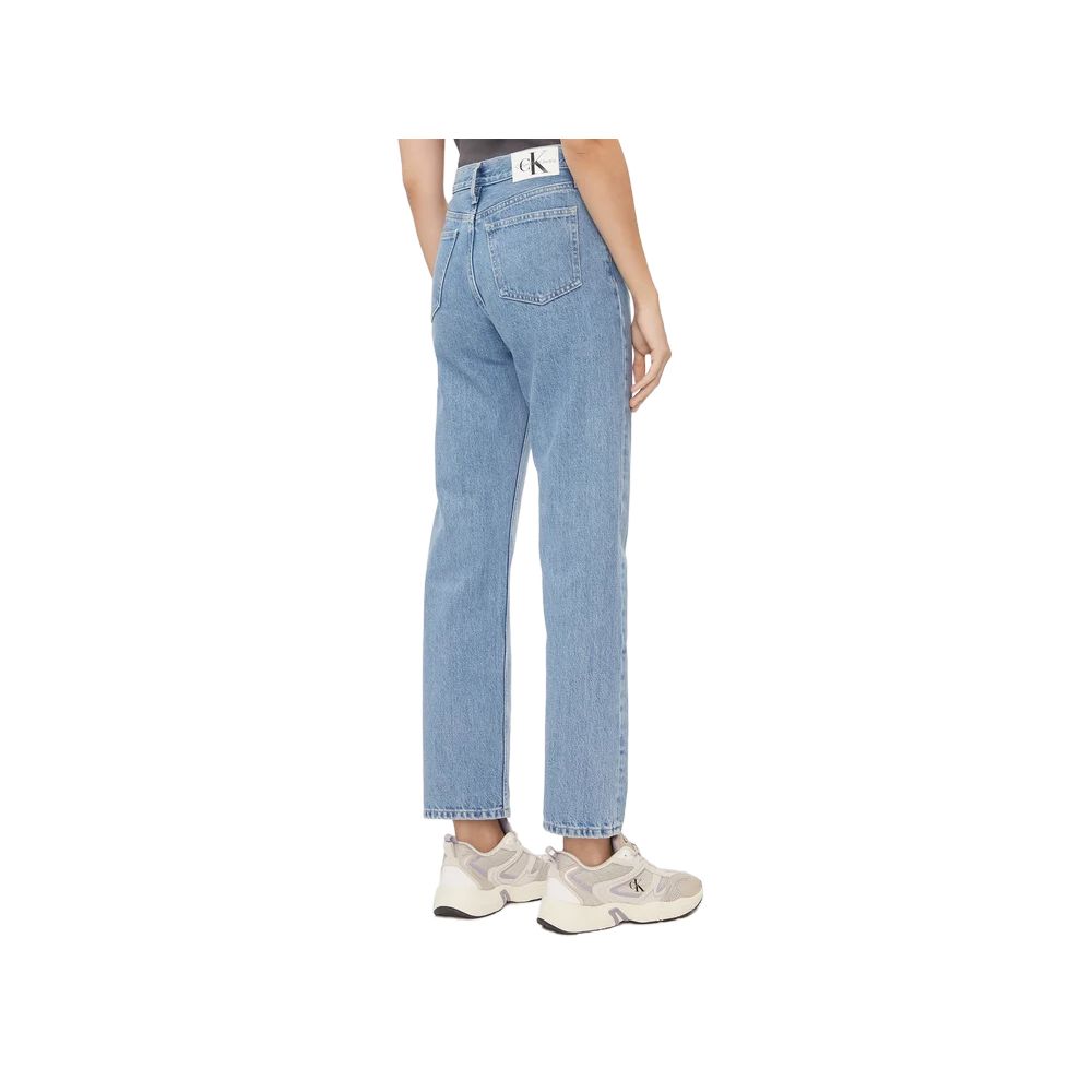 Light Blue Cotton Relaxed Fit Jeans