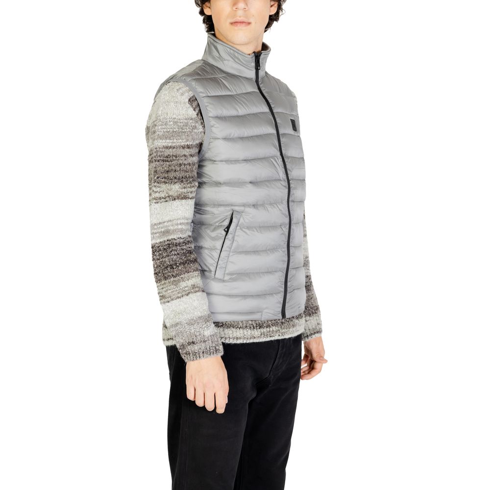Gray Polyamide Sleveless Jacket