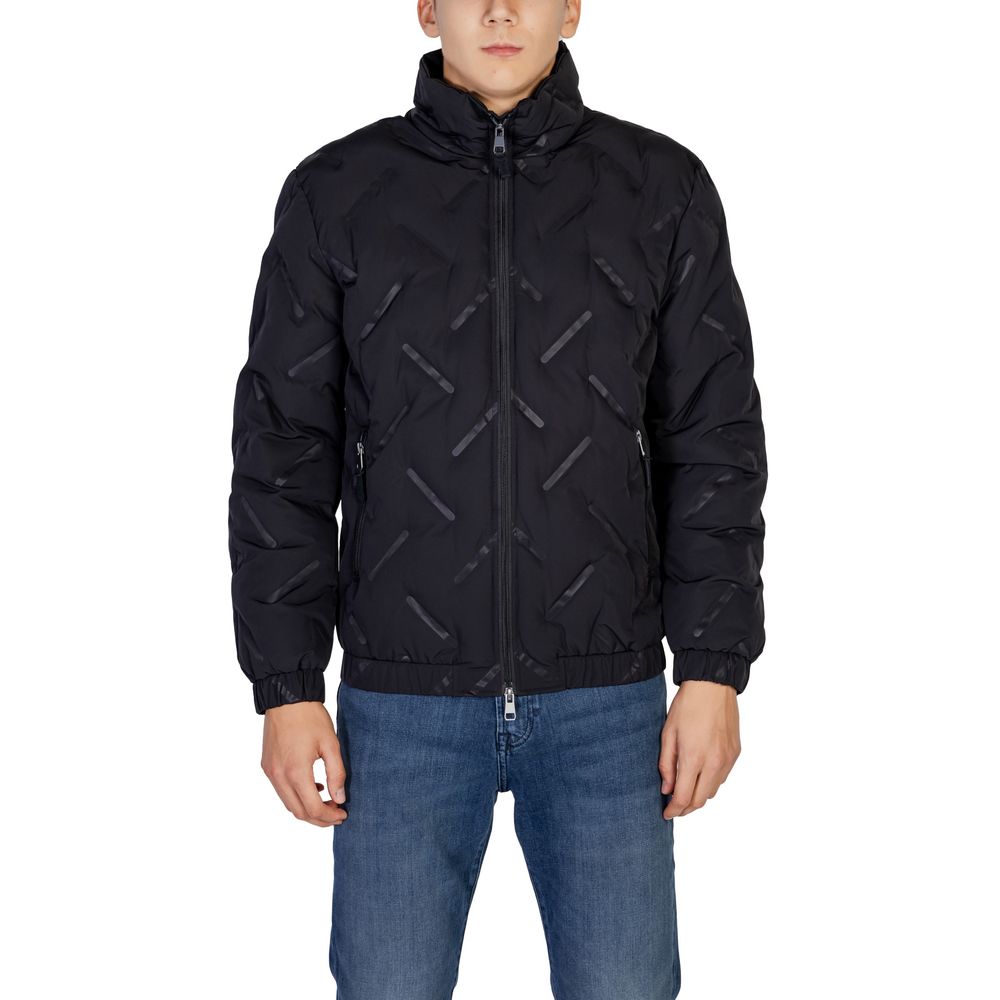 Black Polyester Jackets And Coat