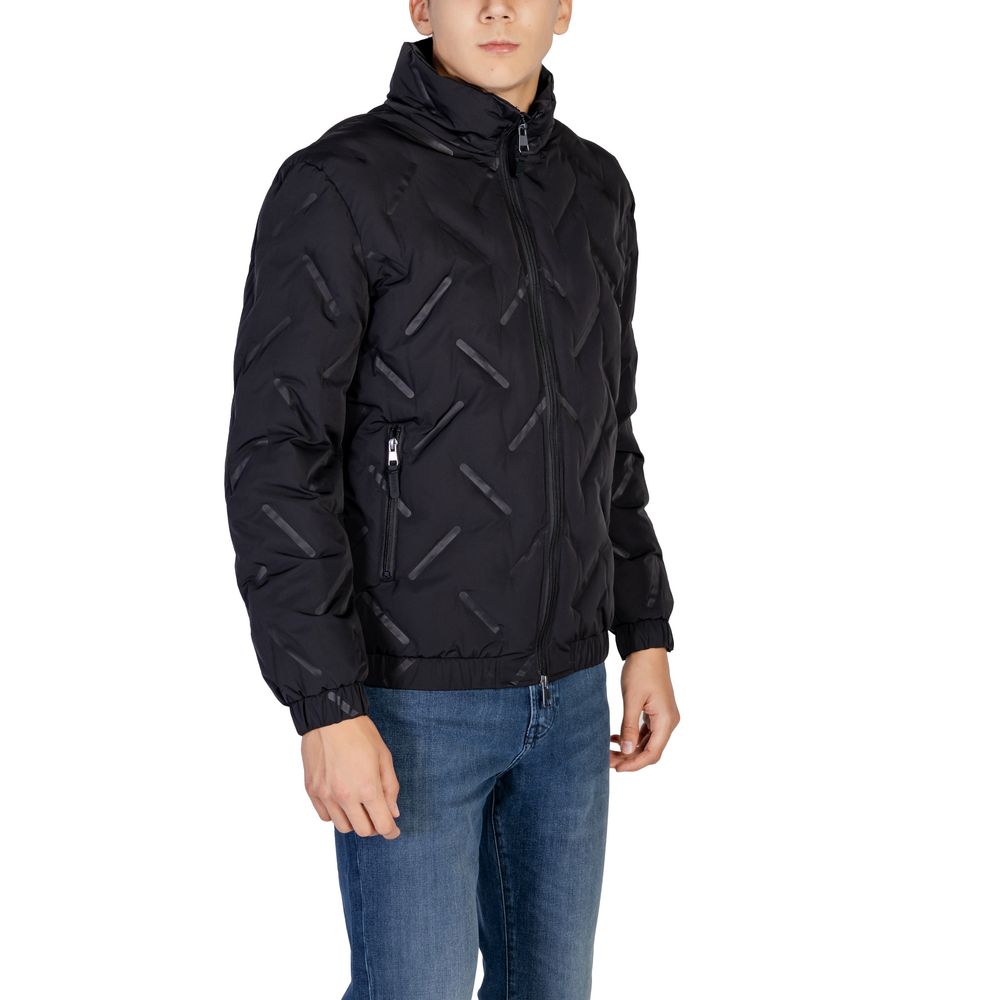 Black Polyester Jackets And Coat