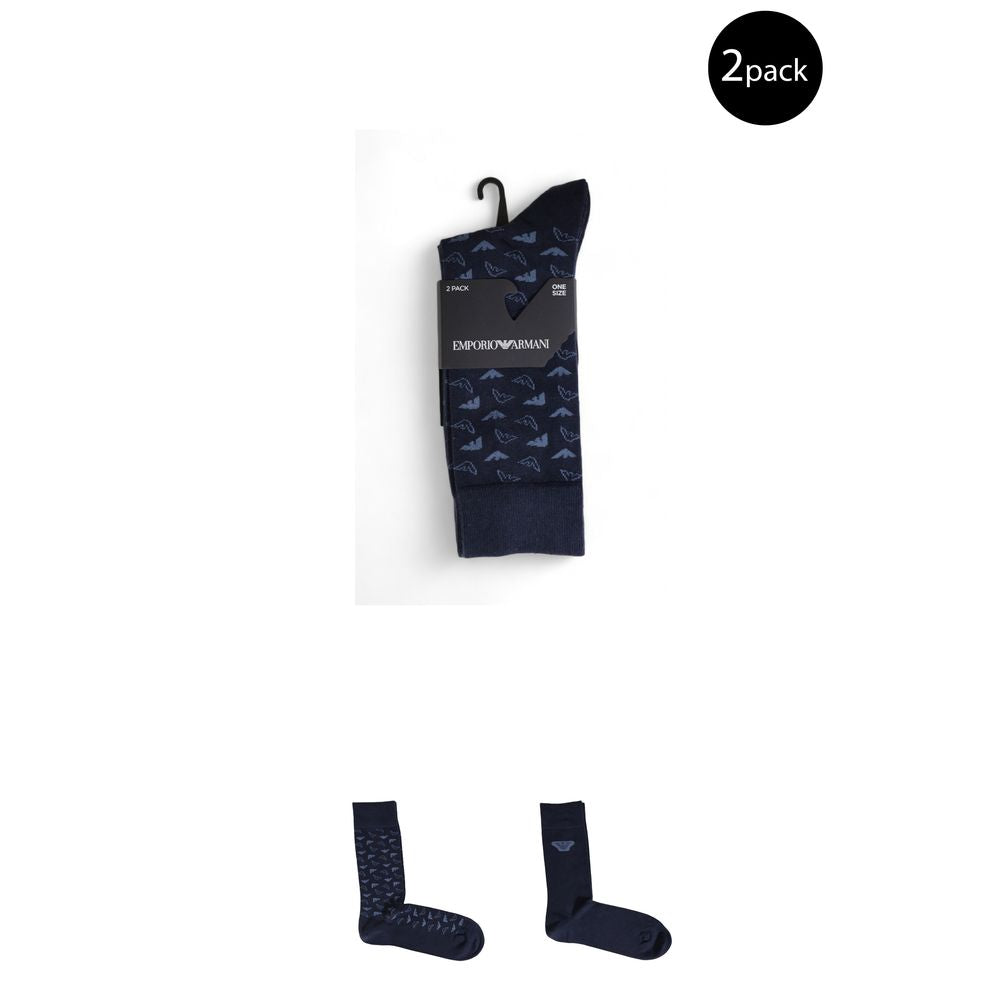 Blue Cotton Socks