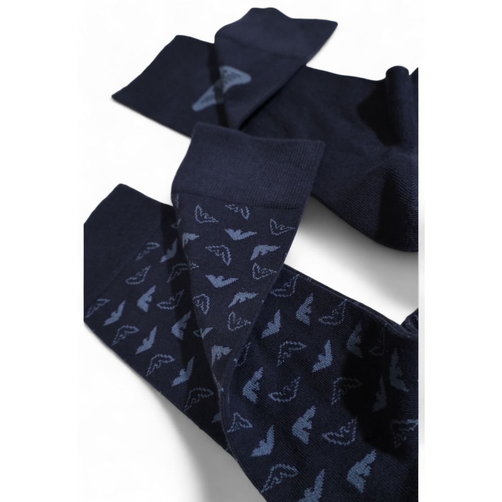 Blue Cotton Socks