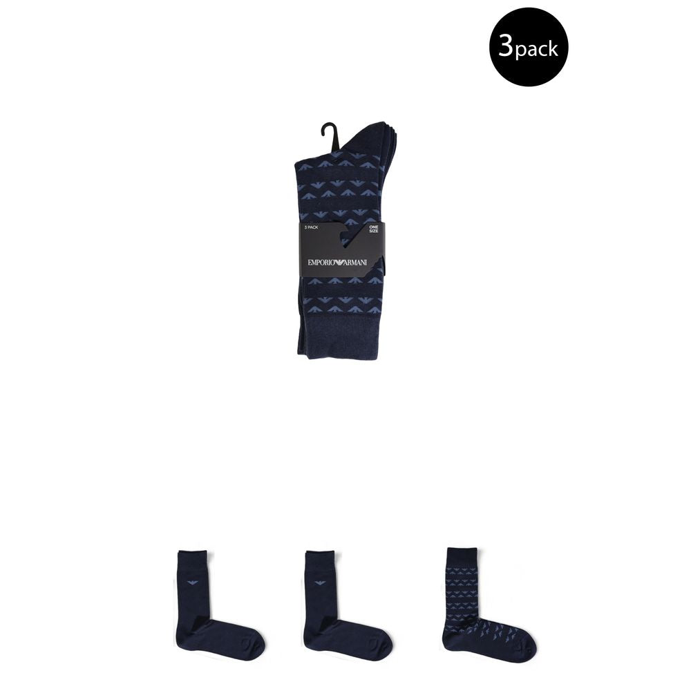 Blue Cotton Socks