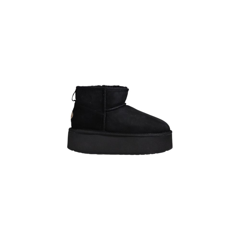 Black Leather Ankle Boots