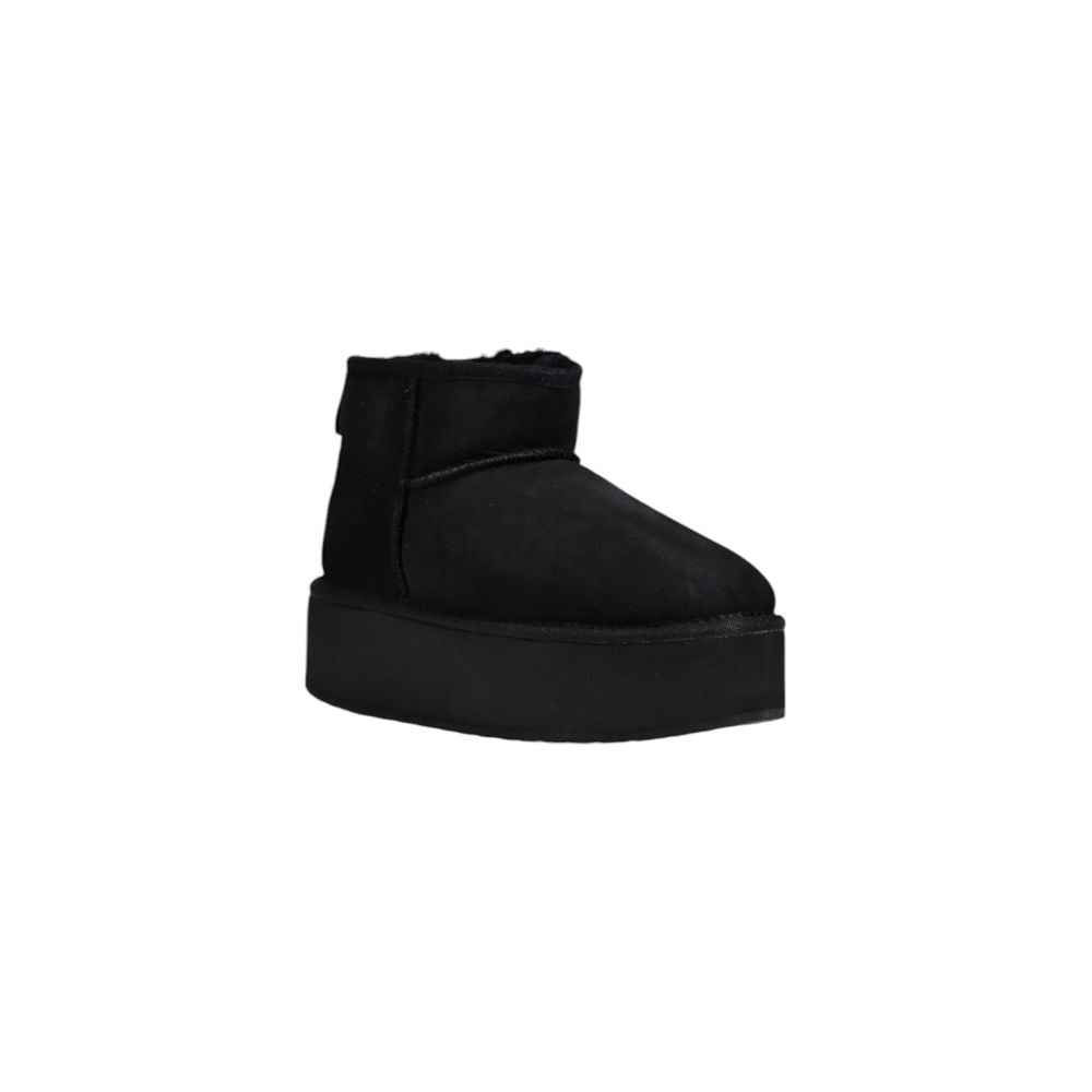 Black Leather Ankle Boots