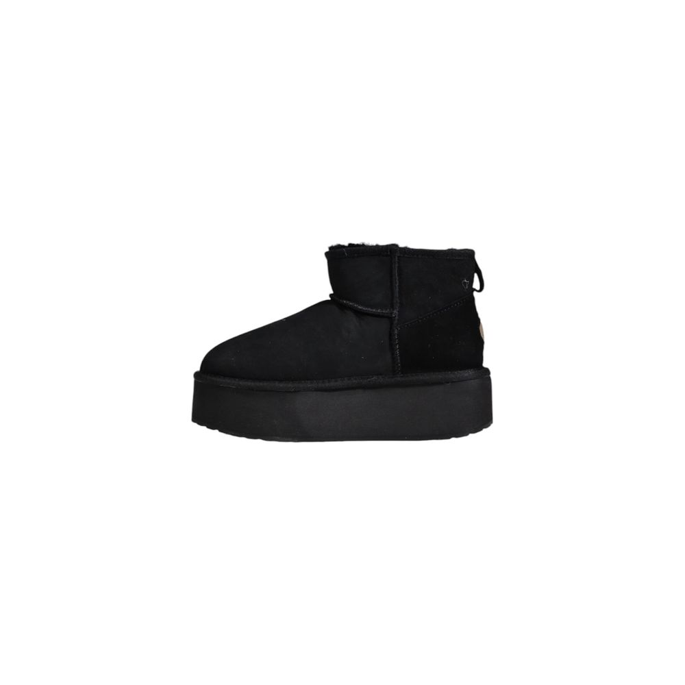 Black Leather Ankle Boots