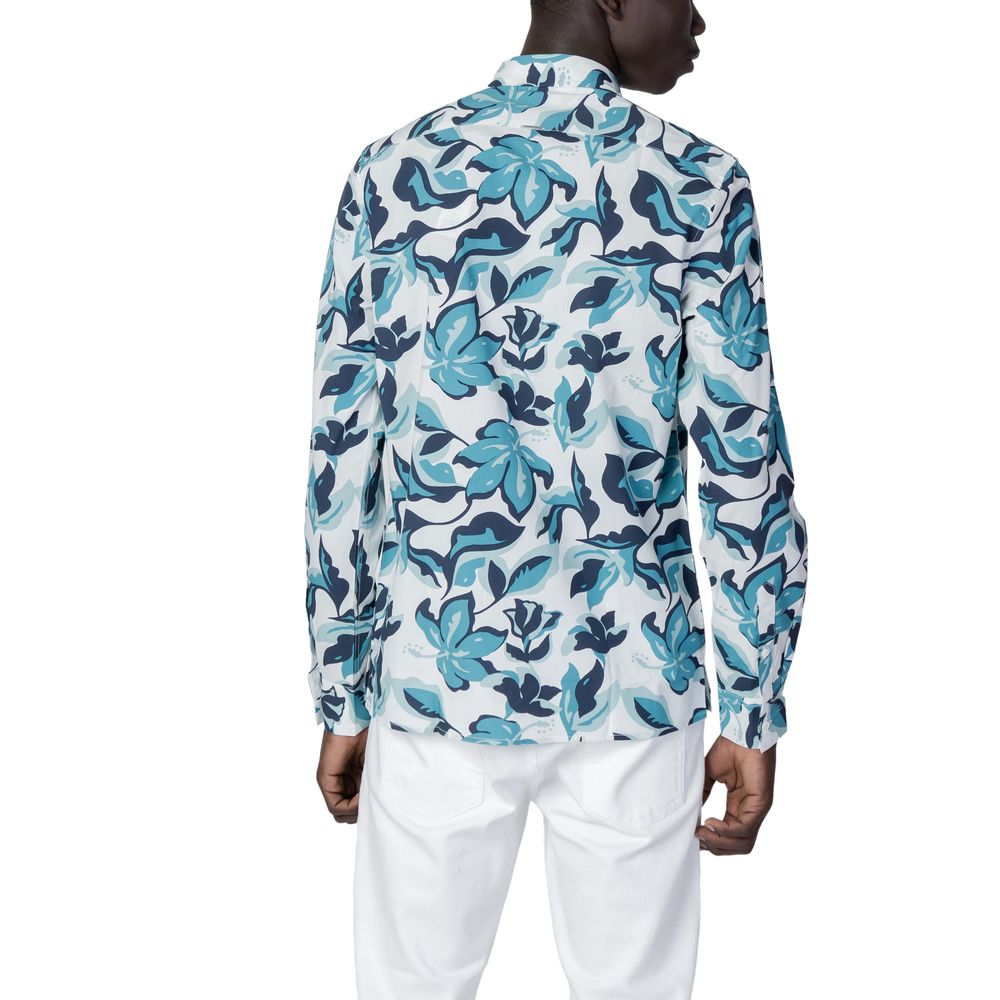 Blue Viscose Pattern Shirt