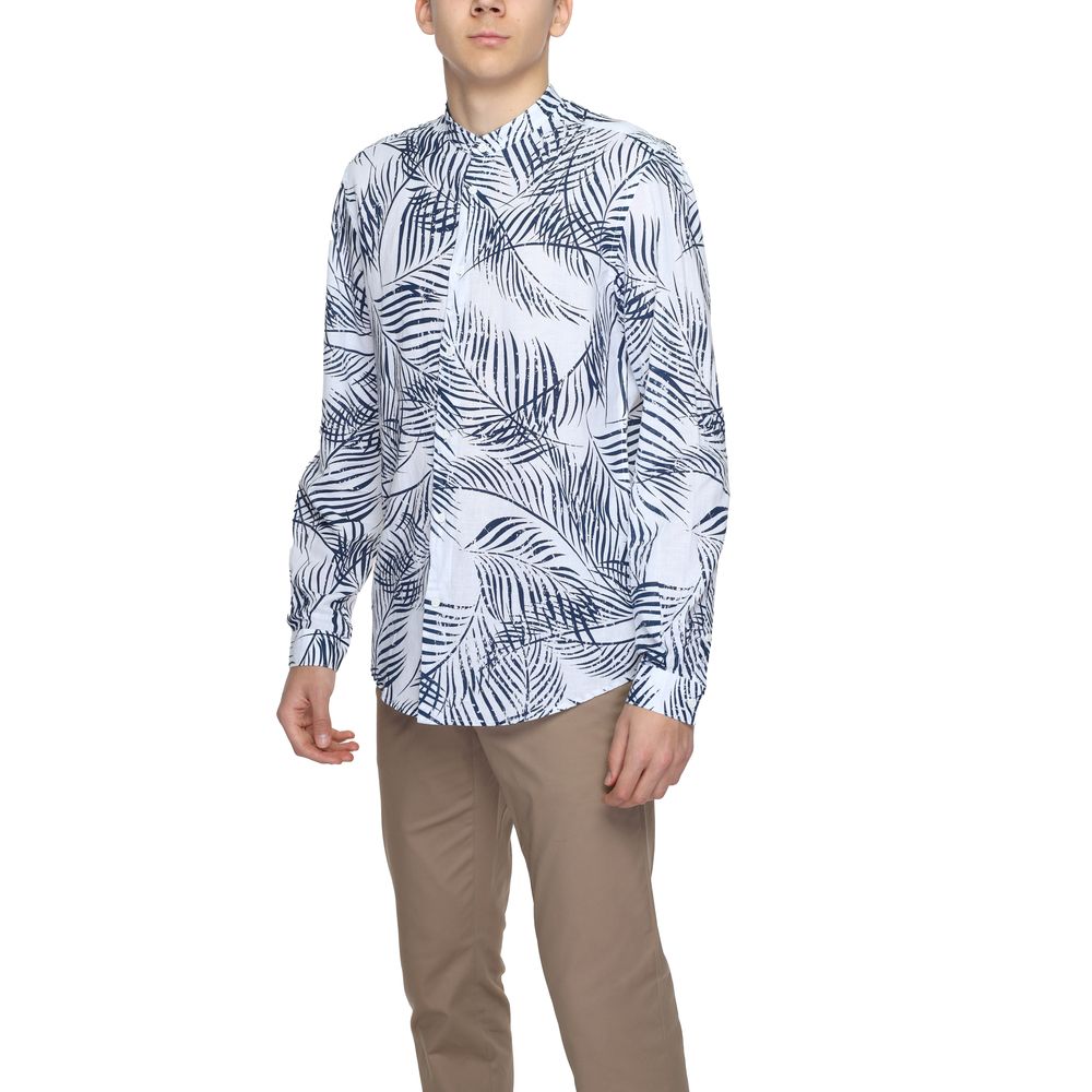 Blue Cotton Pattern Shirt