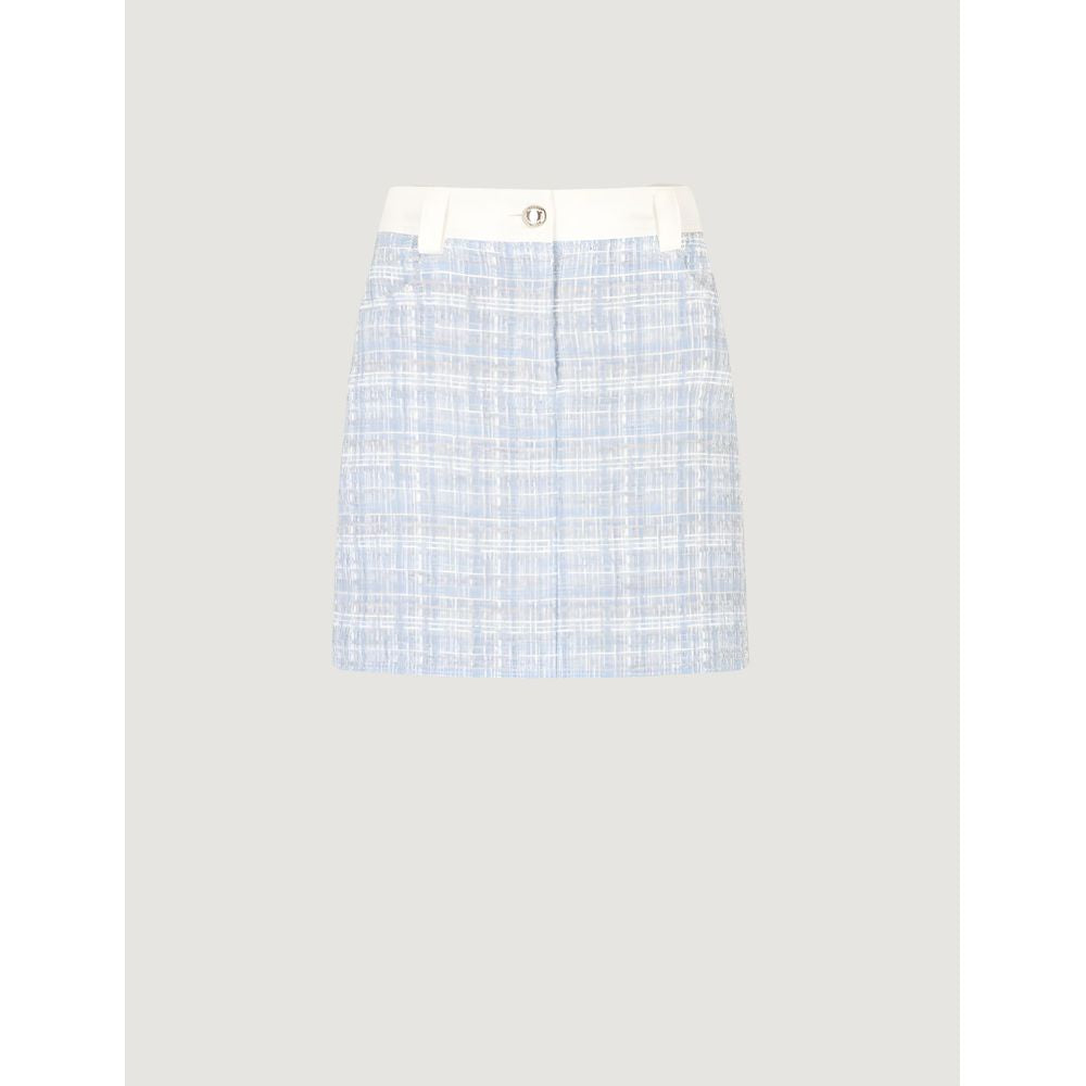 Blue Polyester Skirt