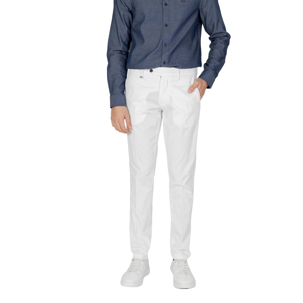Cream Cotton Skinny Pants