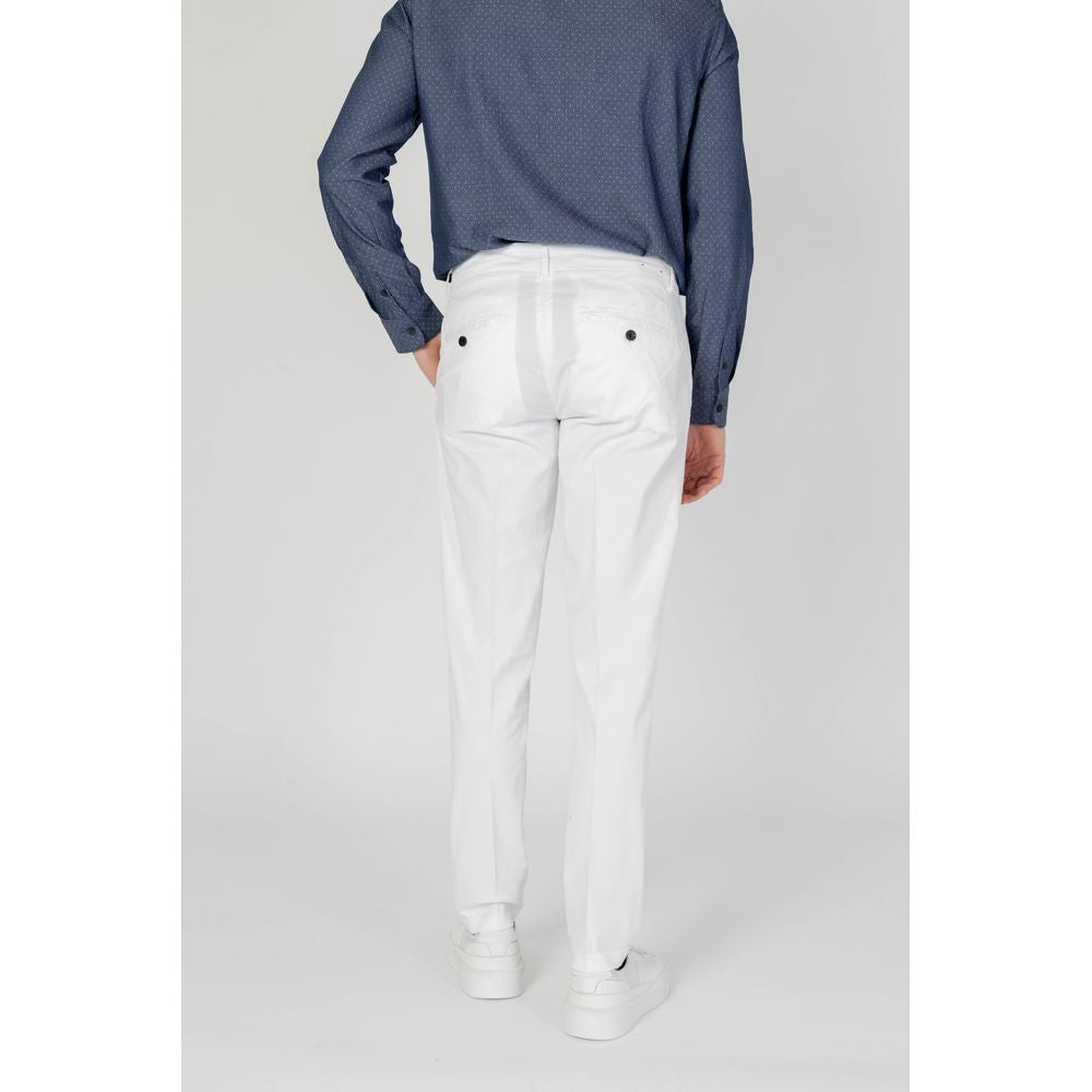 Cream Cotton Skinny Pants