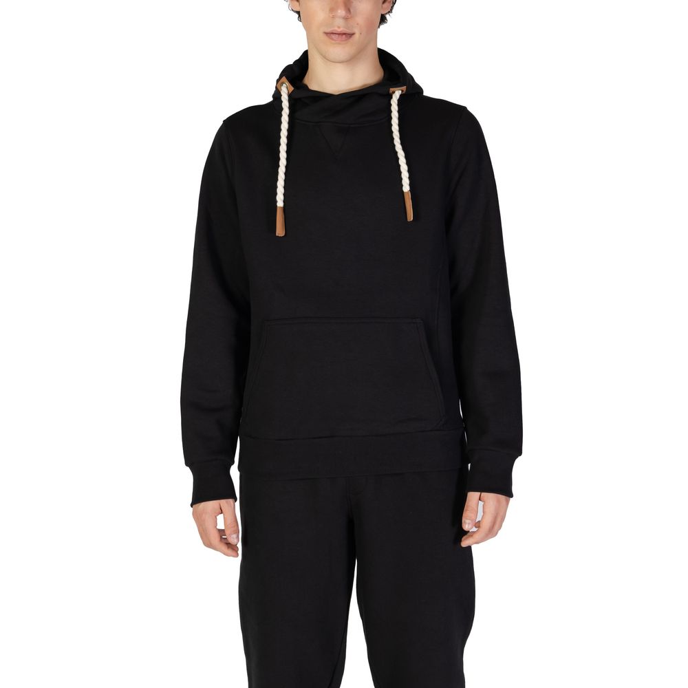 Black Cotton Hoodie