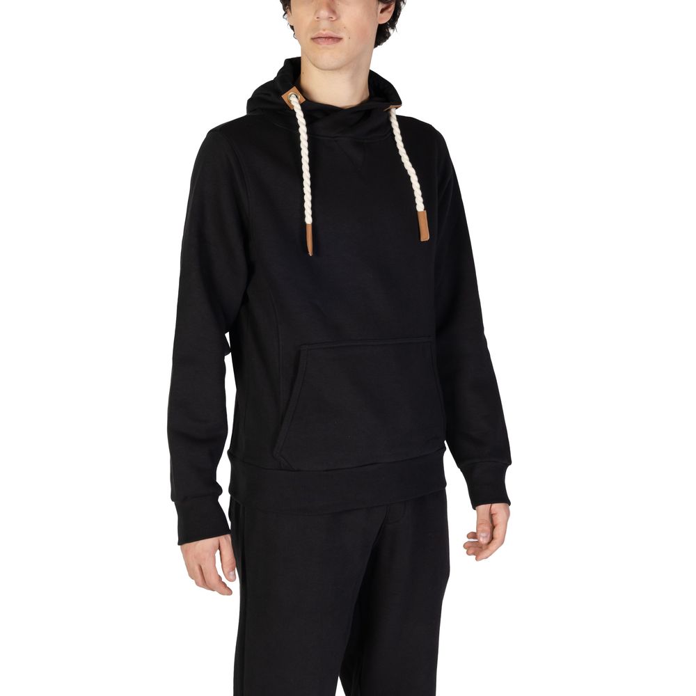 Black Cotton Hoodie