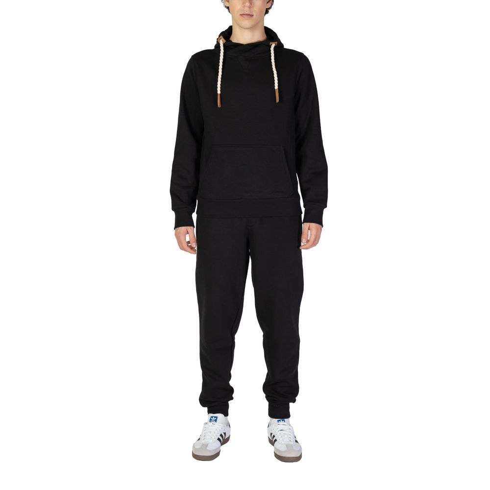 Black Cotton Hoodie