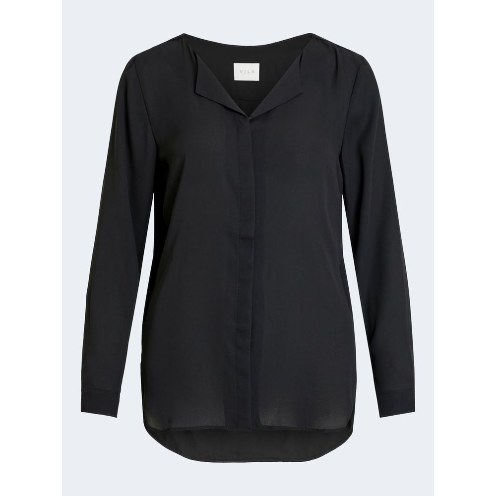 Black Polyester Blouse