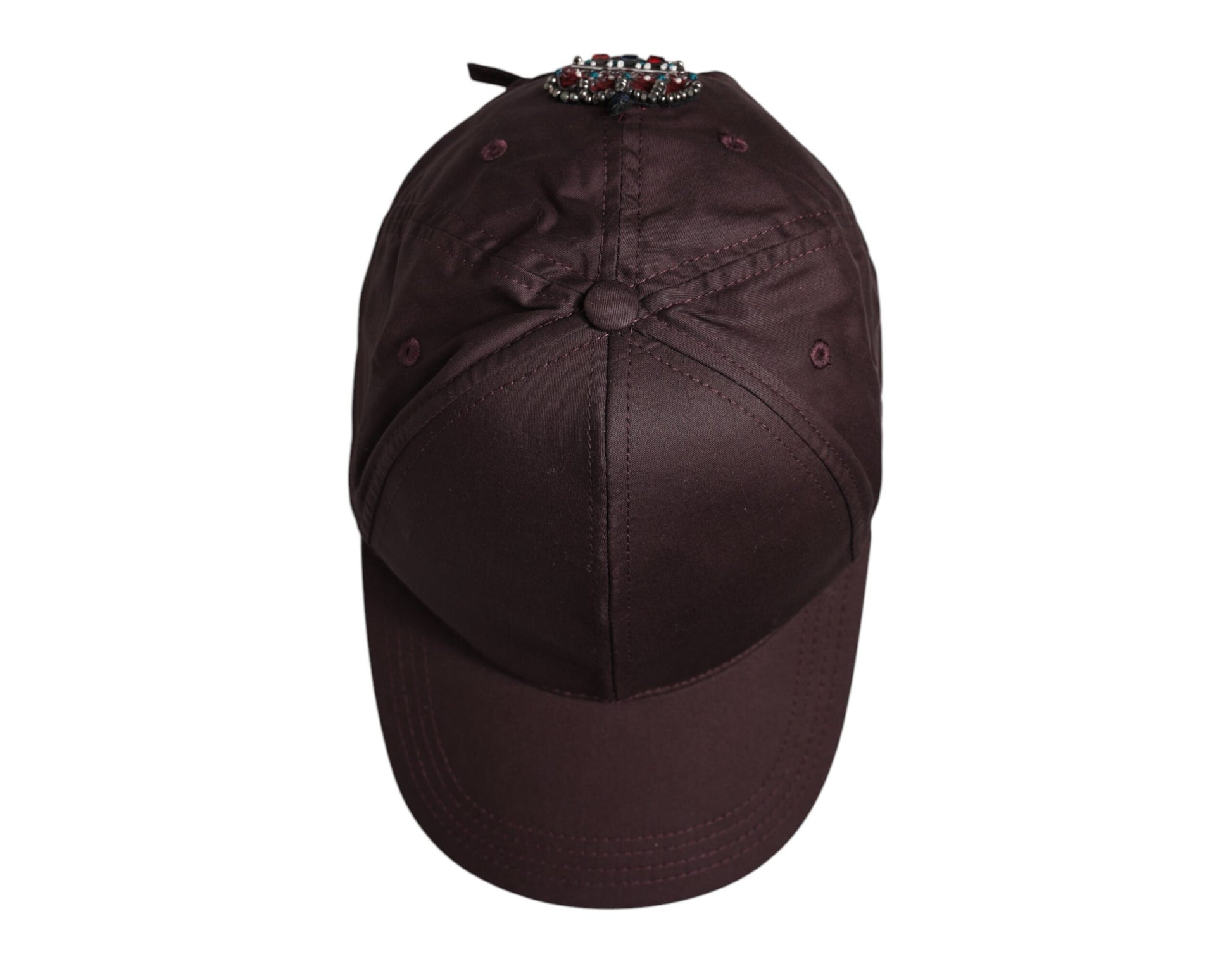 Brown Cotton DG Crown 6 Panels Baseball Cap