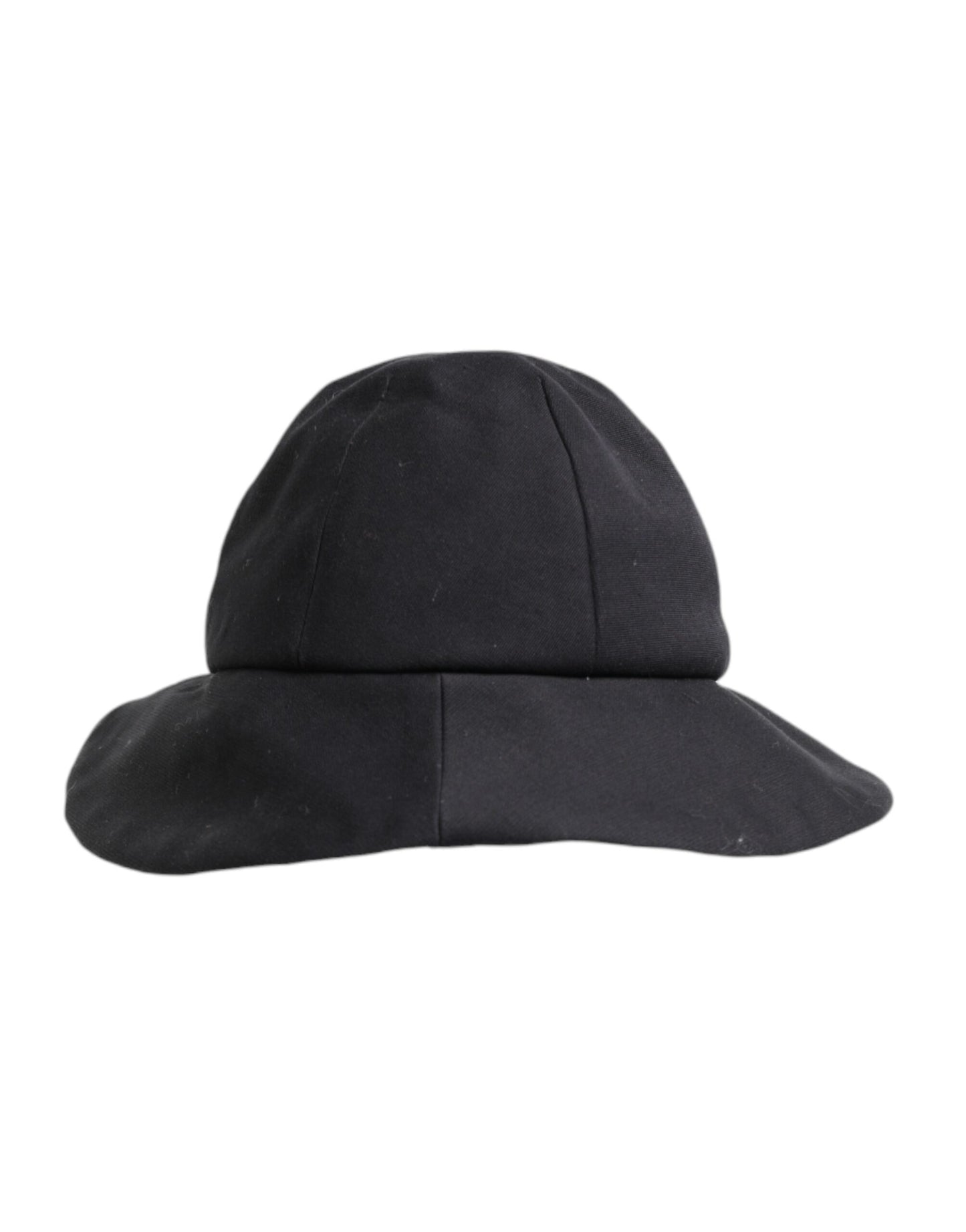 Black Cotton Wide Brim Bucket Hat