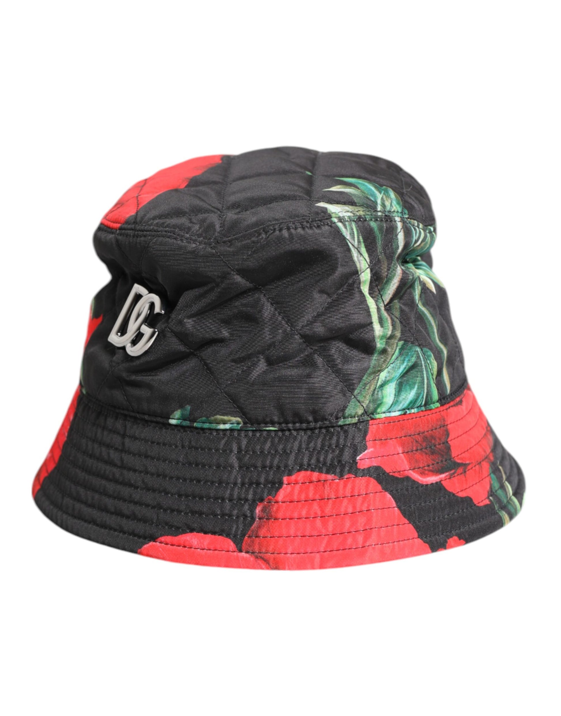 Multicolor DG Plaque Wide Brim Bucket Hat