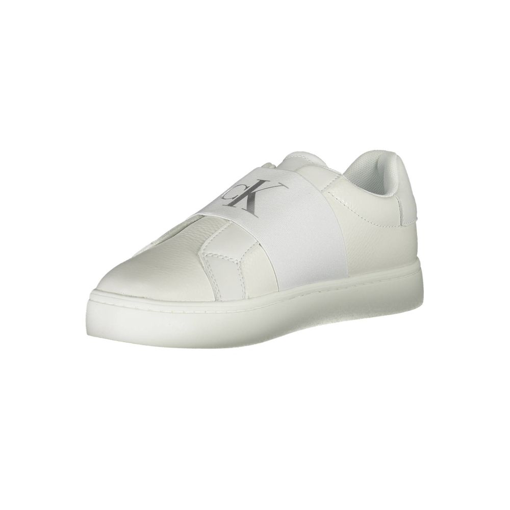 White Polyester Sneaker