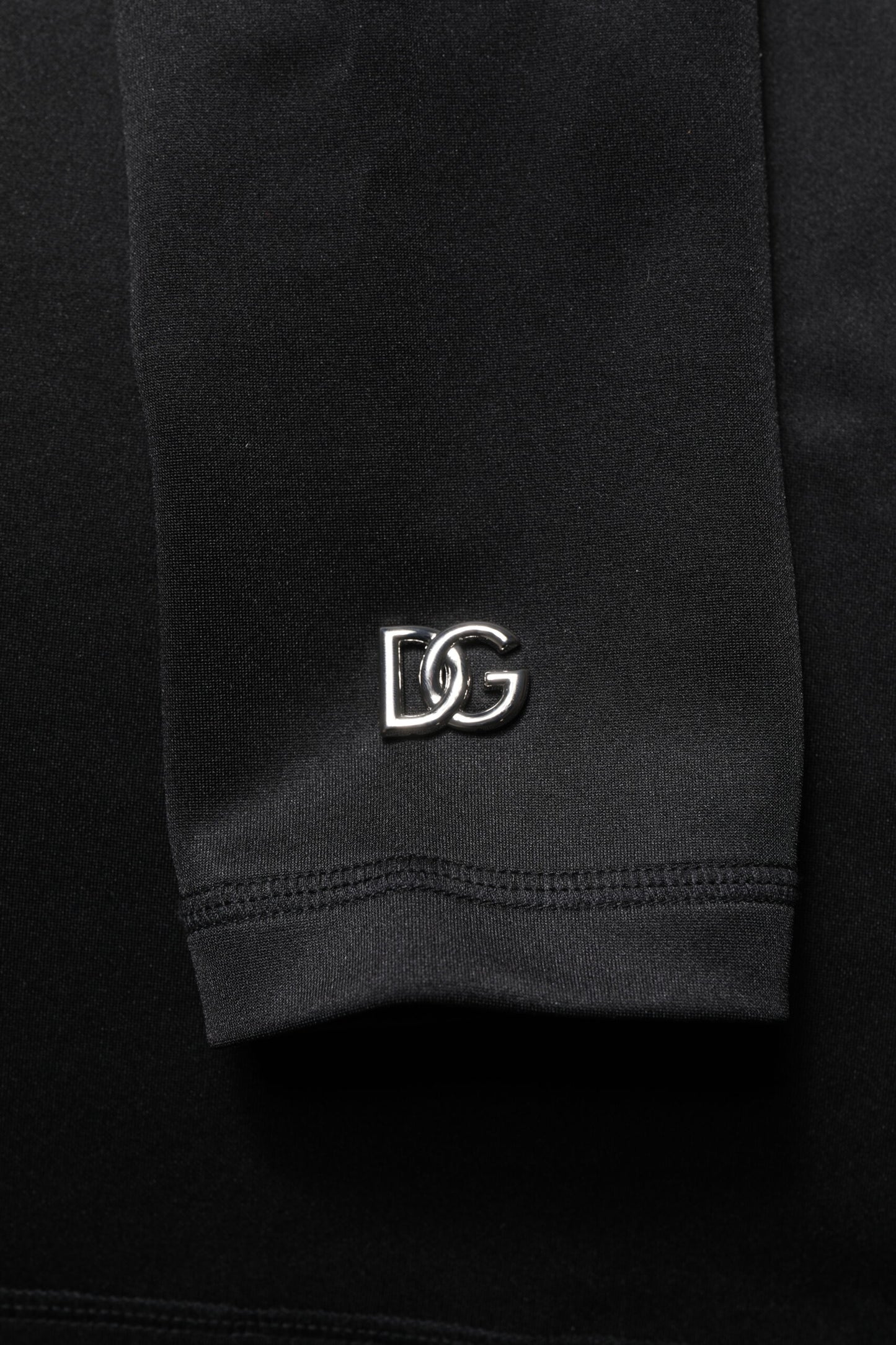 Black Polyester Turtleneck Pullover Sweater