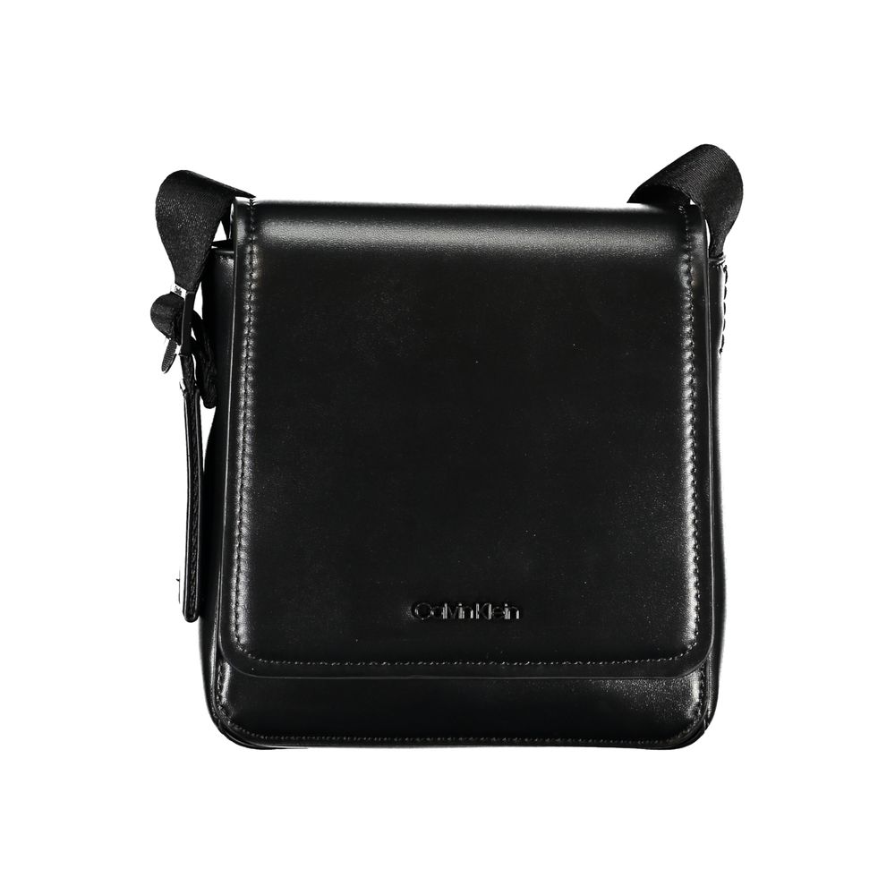 Black Polyester Shoulder Bag
