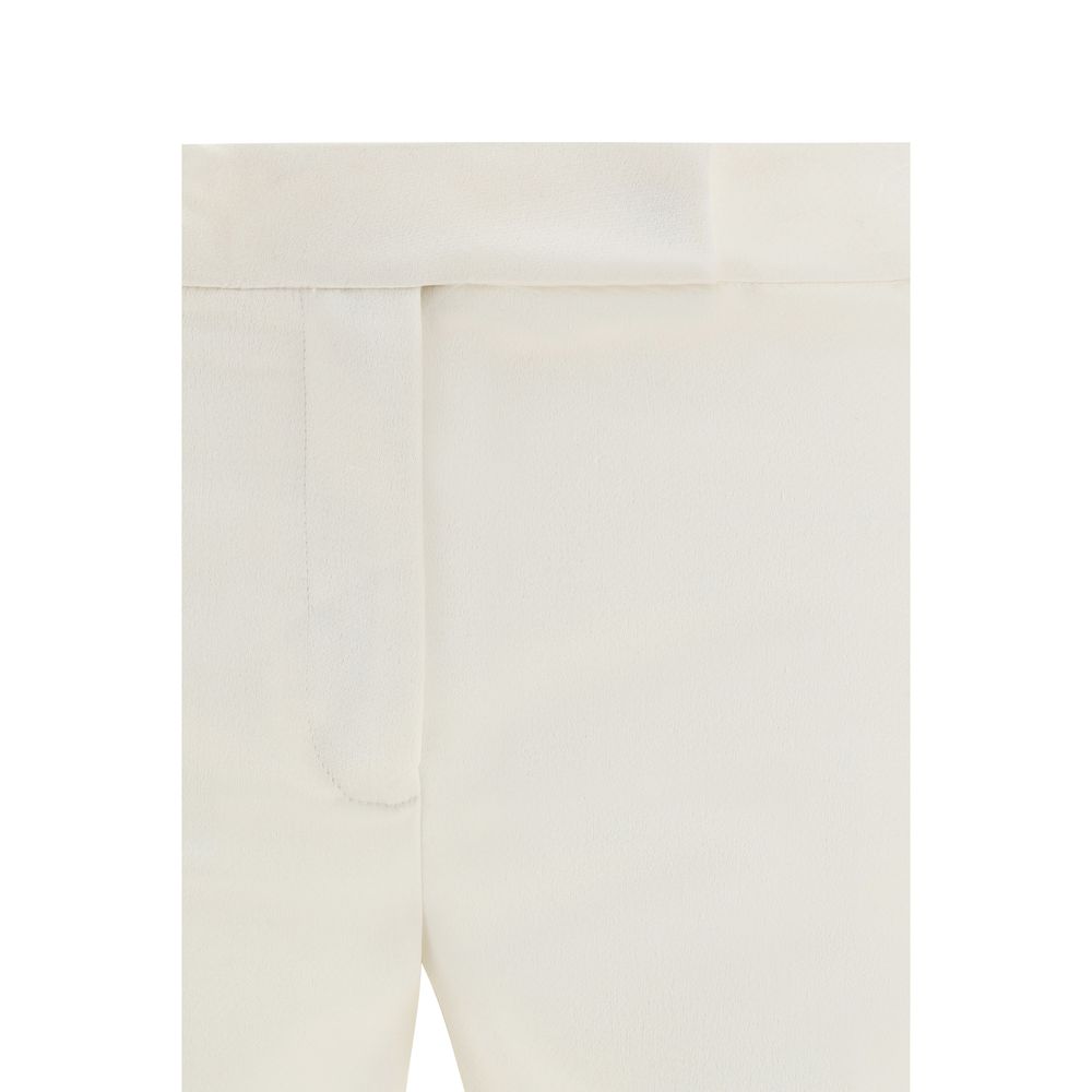 White Silk Casual Pants