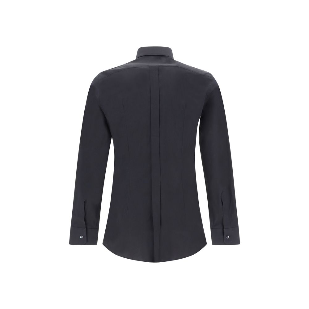 Black Elastane Dress Shirt