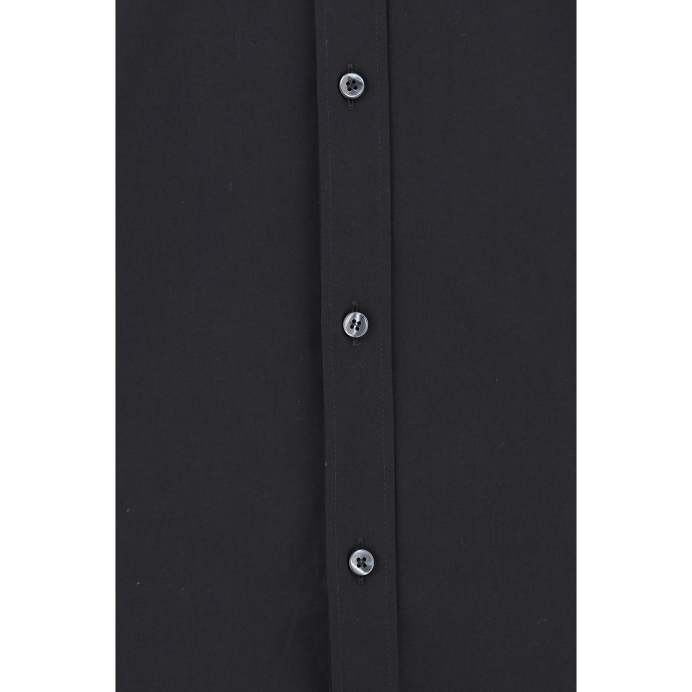 Black Elastane Dress Shirt