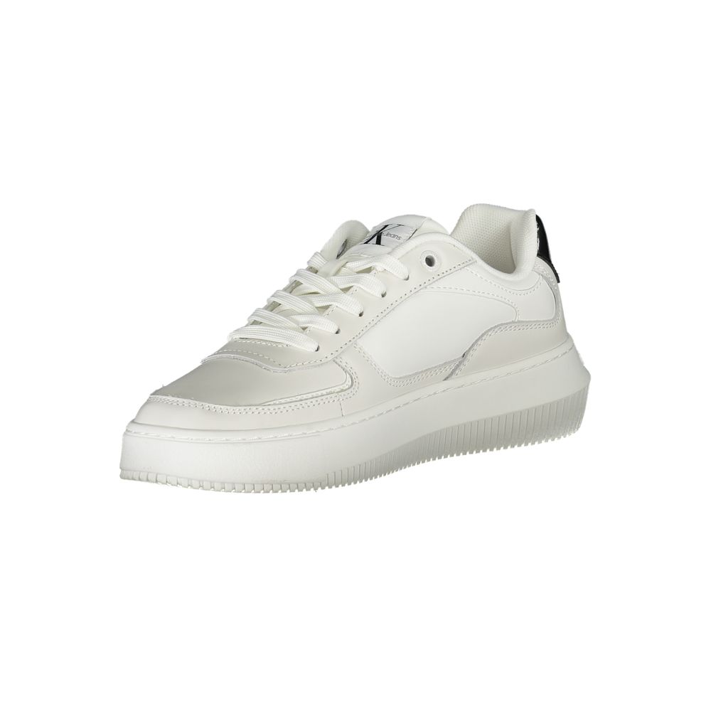White Polyester Sneaker