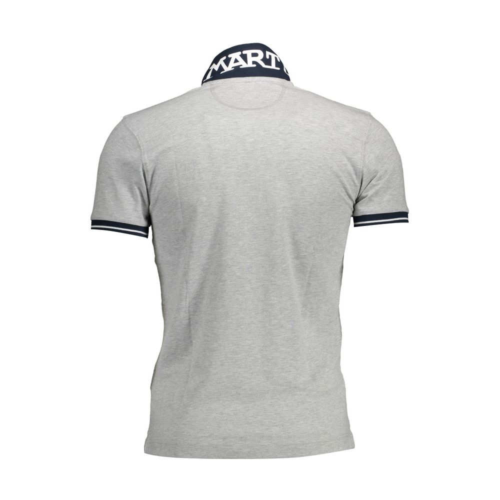 Gray Cotton Polo Shirt